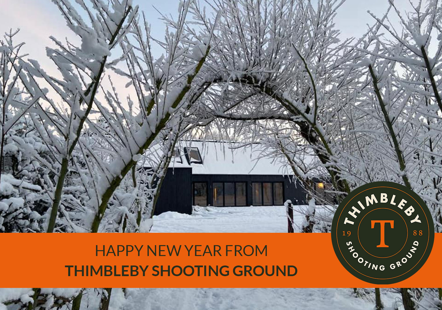 Snowy Clubhouse at Thimbleby Shooting Ground
